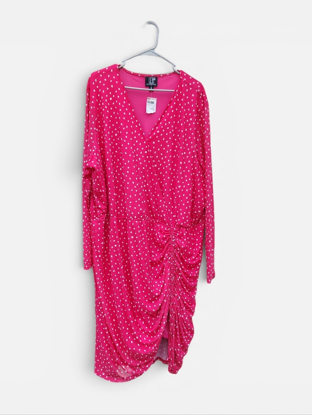 3XL Bold Floral Ruched Dress Plus Size